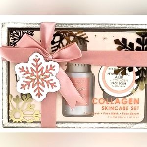 NEW Organik Botanik Collagen Skincare Set Serum, Scrub And Mask